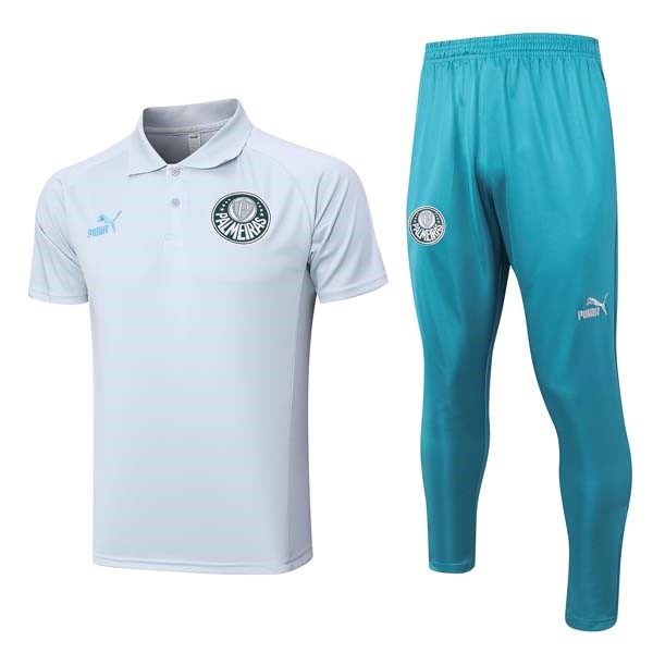 Polo Palmeiras Komplett Set 2023-24 Weiß Blau